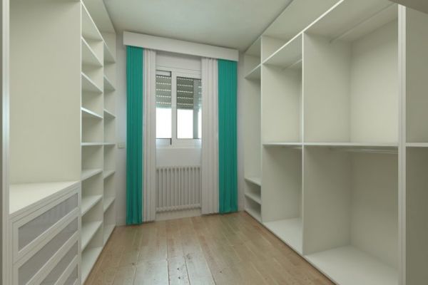 Vestidor lacado en blanco - Armarios a medida Pamplona